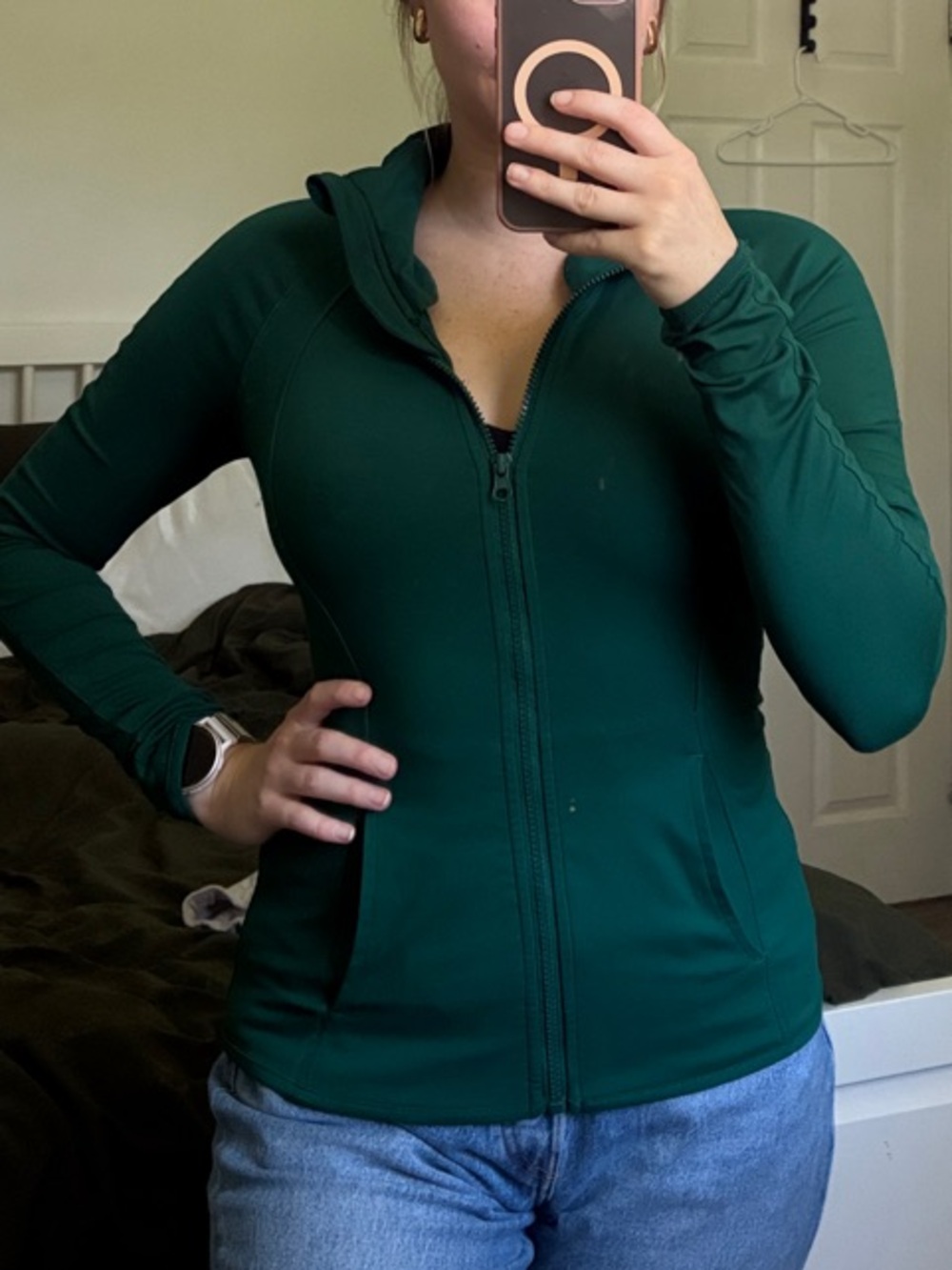 Emerald Green Active Zip Up